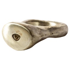 Tall Roman Ring ("The Eye", 0.1 CT, Diamond Slab, MA+DIA)