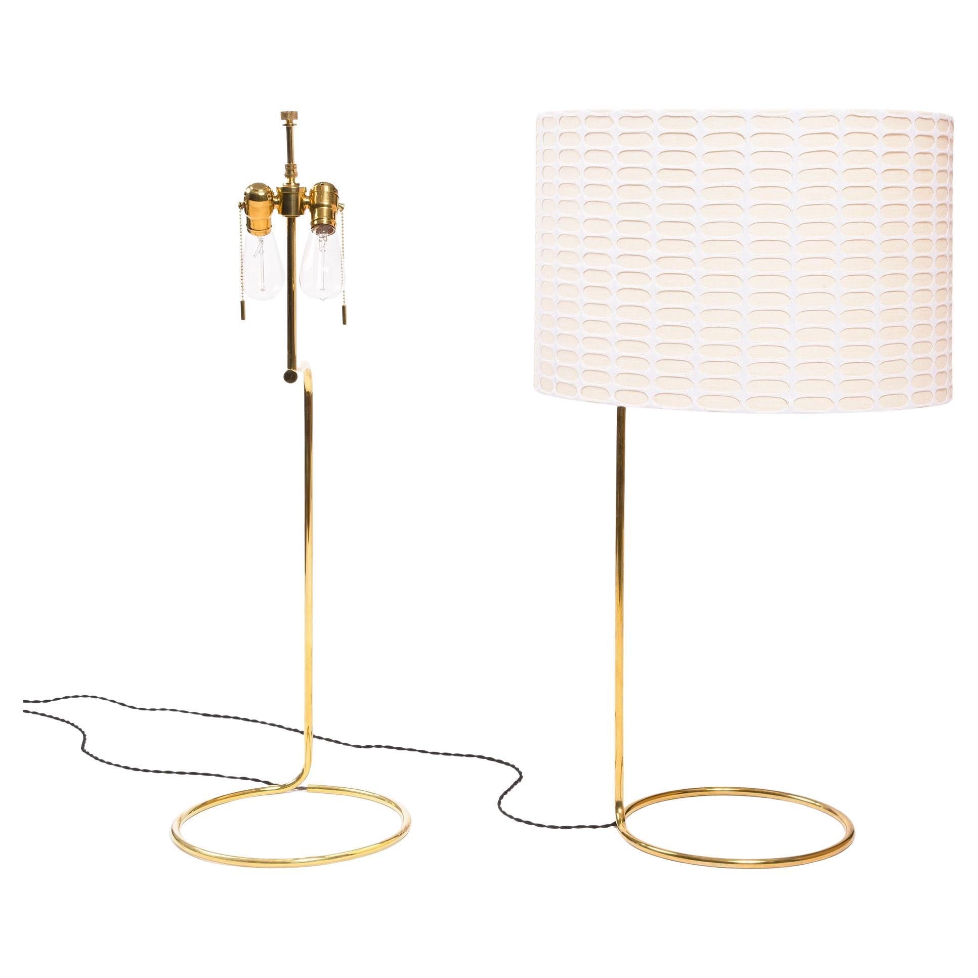 Tall 'Rope' Table Lamp in Polished Bronze, Made to Order