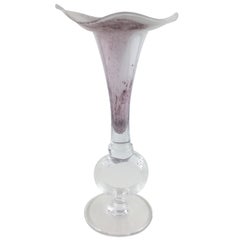 Handblown Tall Glass Centerpiece Epergne from Biot France
