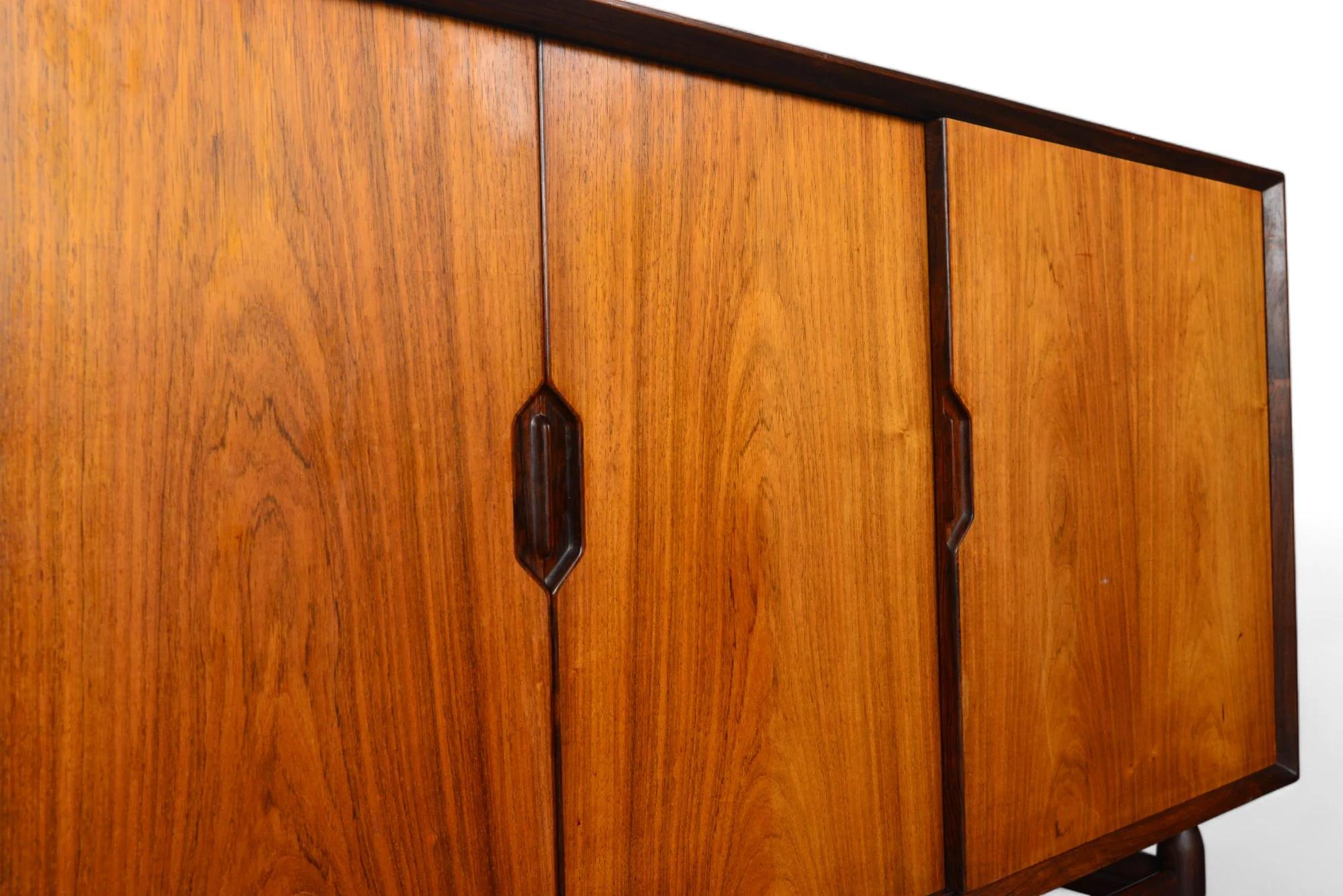 Tall Rosewood Credenza By Henry Rosengren Hansen For Sale 3