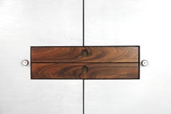 Tall Rosewood Italian Modern Cabinet with Drawers, 1950s