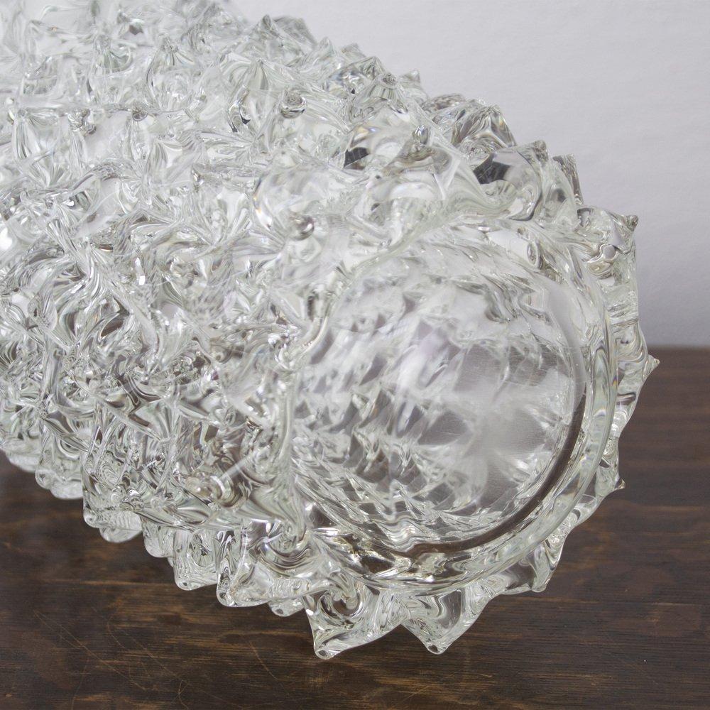 Große Rostrato-Vase aus klarem Murano-Glas, Italien im Zustand „Hervorragend“ im Angebot in Venezia, IT