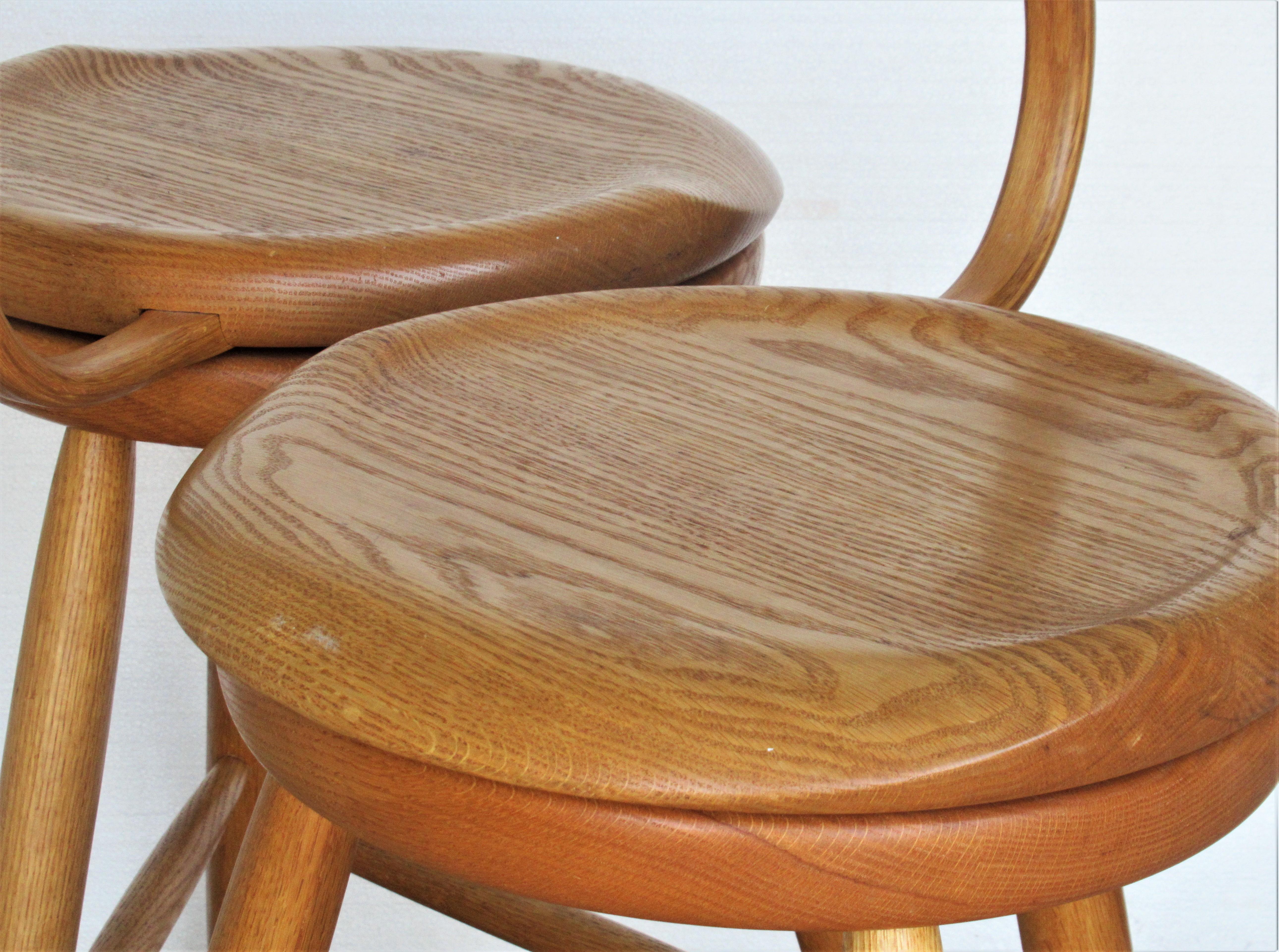 Swivel Seat Stools by Kai Pedersen Woodworking Studio, USA, 1980 For Sale 7