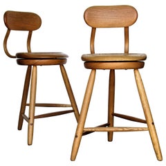 Swivel Seat Stools by Kai Pedersen Woodworking Studio, USA, 1980