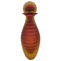 Tall Ruby Bottle by Achille D'Este and Renzo Vianello