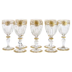 Tall Saint Louis Crystal Tableware Service / Eight People