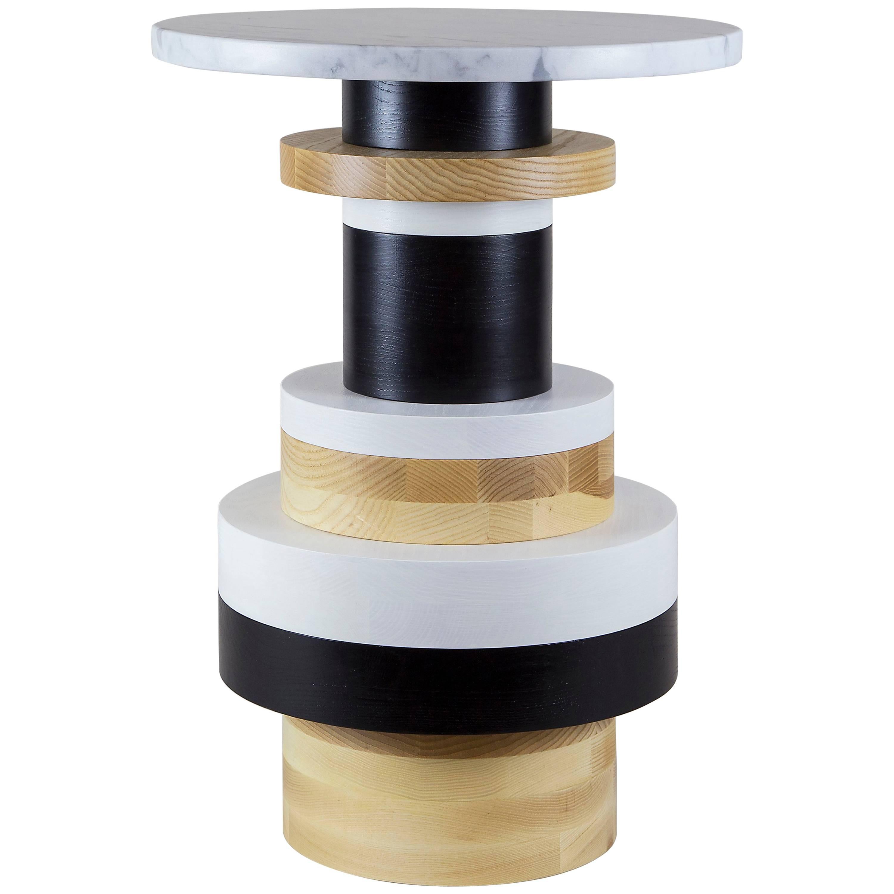 Tall Sass Night Stand, Bedside Table, Souda, Small Marble Top, Made to Order