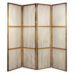Tall Screen with Inset Horse Hair Panels, 1960s