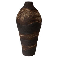 Tall Sculptural Earthy Textured Contemporary Decor Ceramic Vase by Maku Ceramic