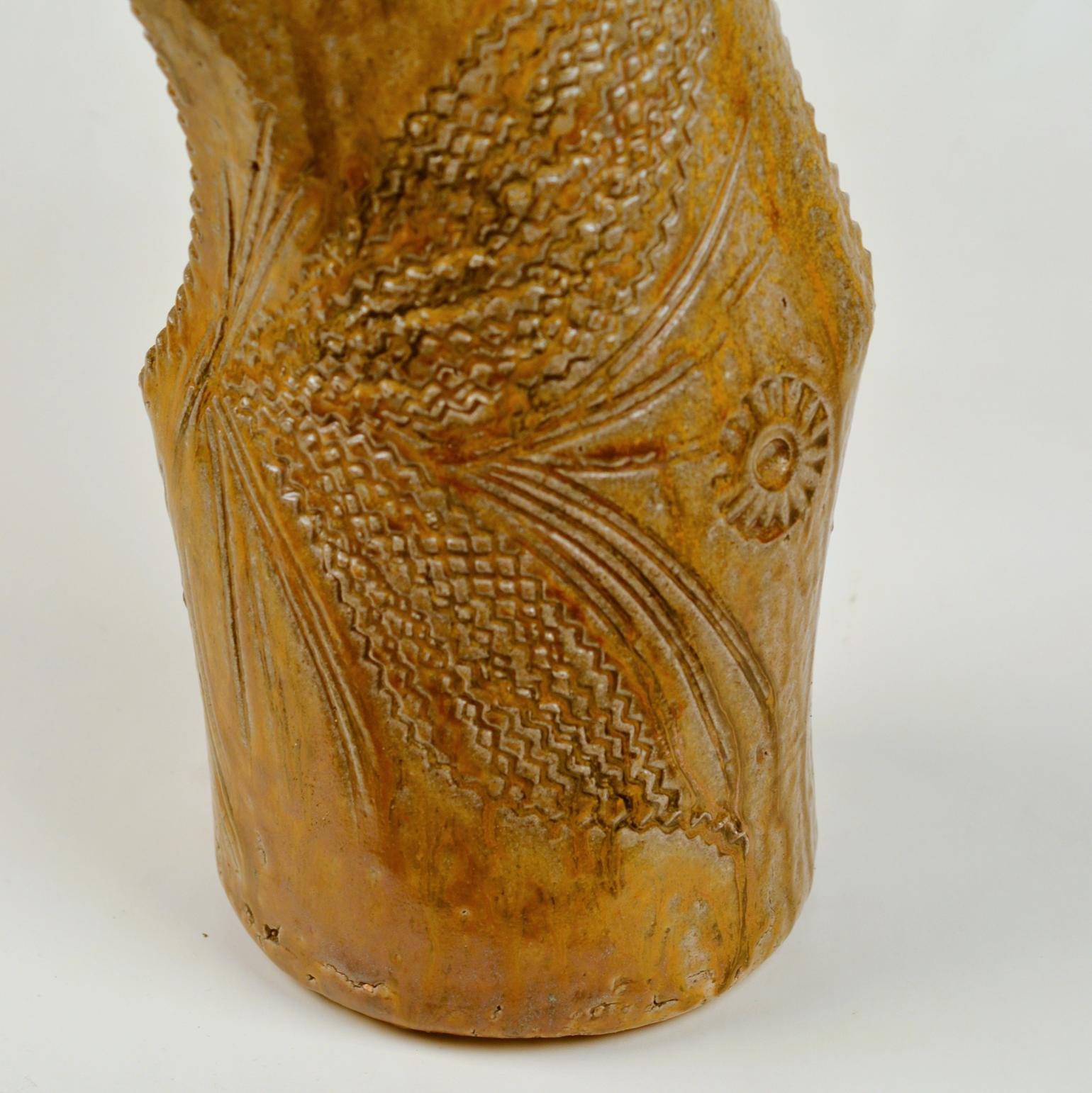 Tall Sculptural Studio Pottery Vase 1