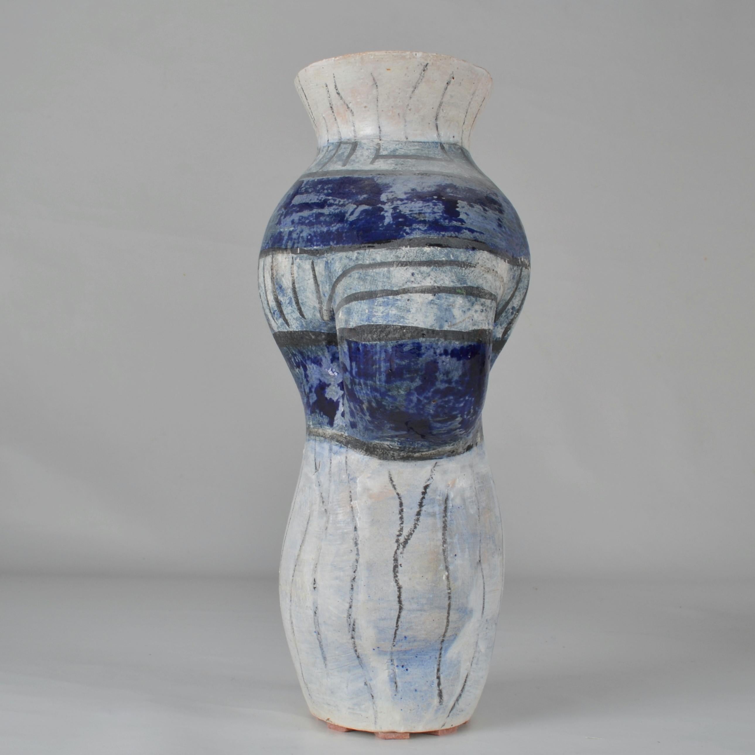 Vasi scultura alti in blu di Schalling, Paesi Bassi in vendita 4