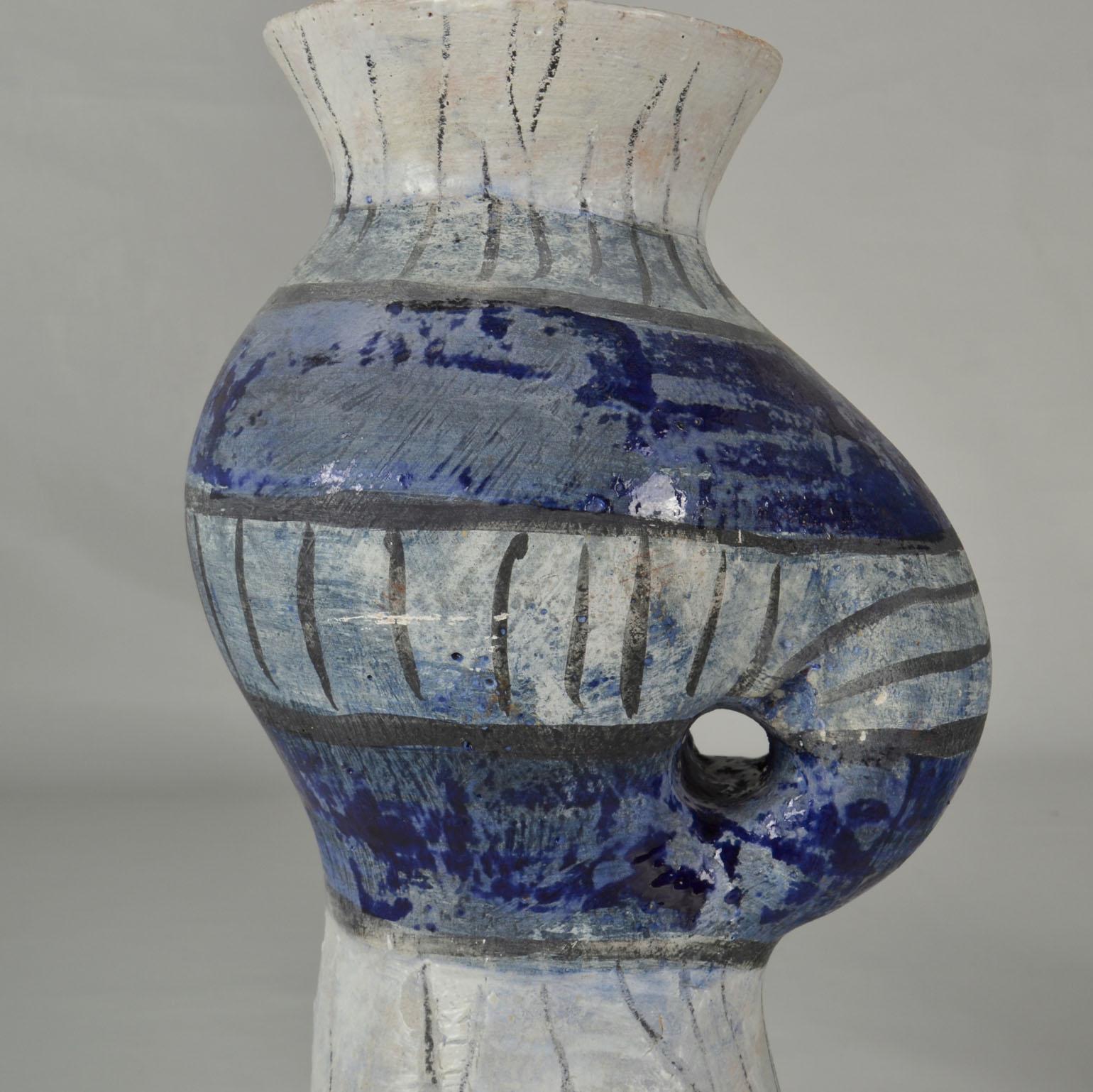 Vasi scultura alti in blu di Schalling, Paesi Bassi in vendita 5
