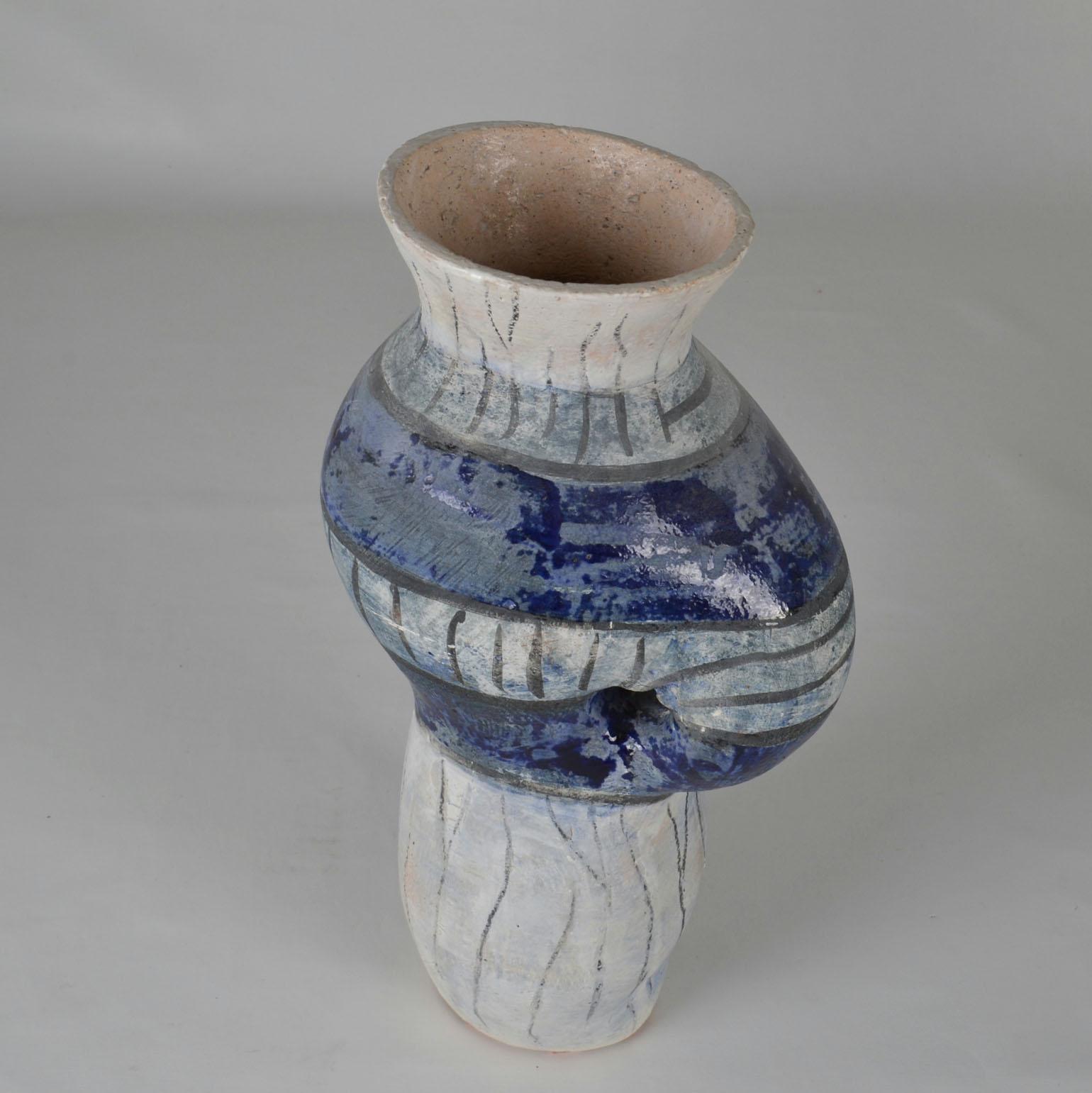 Vasi scultura alti in blu di Schalling, Paesi Bassi in vendita 7