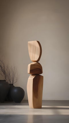 Tótem alto escultórico de madera de Joel Escalona Bodegón nº 136