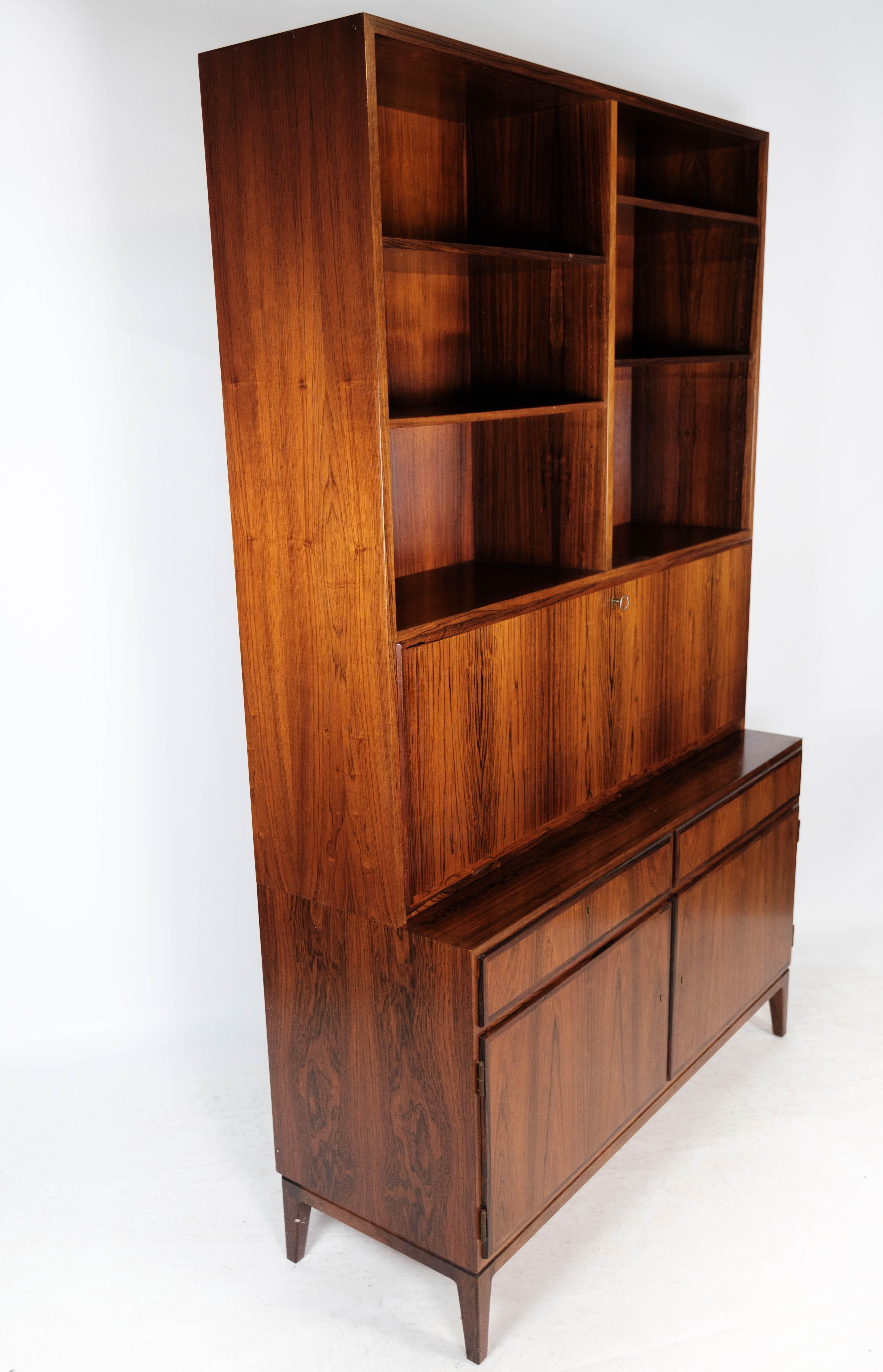 Tall Secretaire in Rosewood of Danish Design from the 1960s 10
