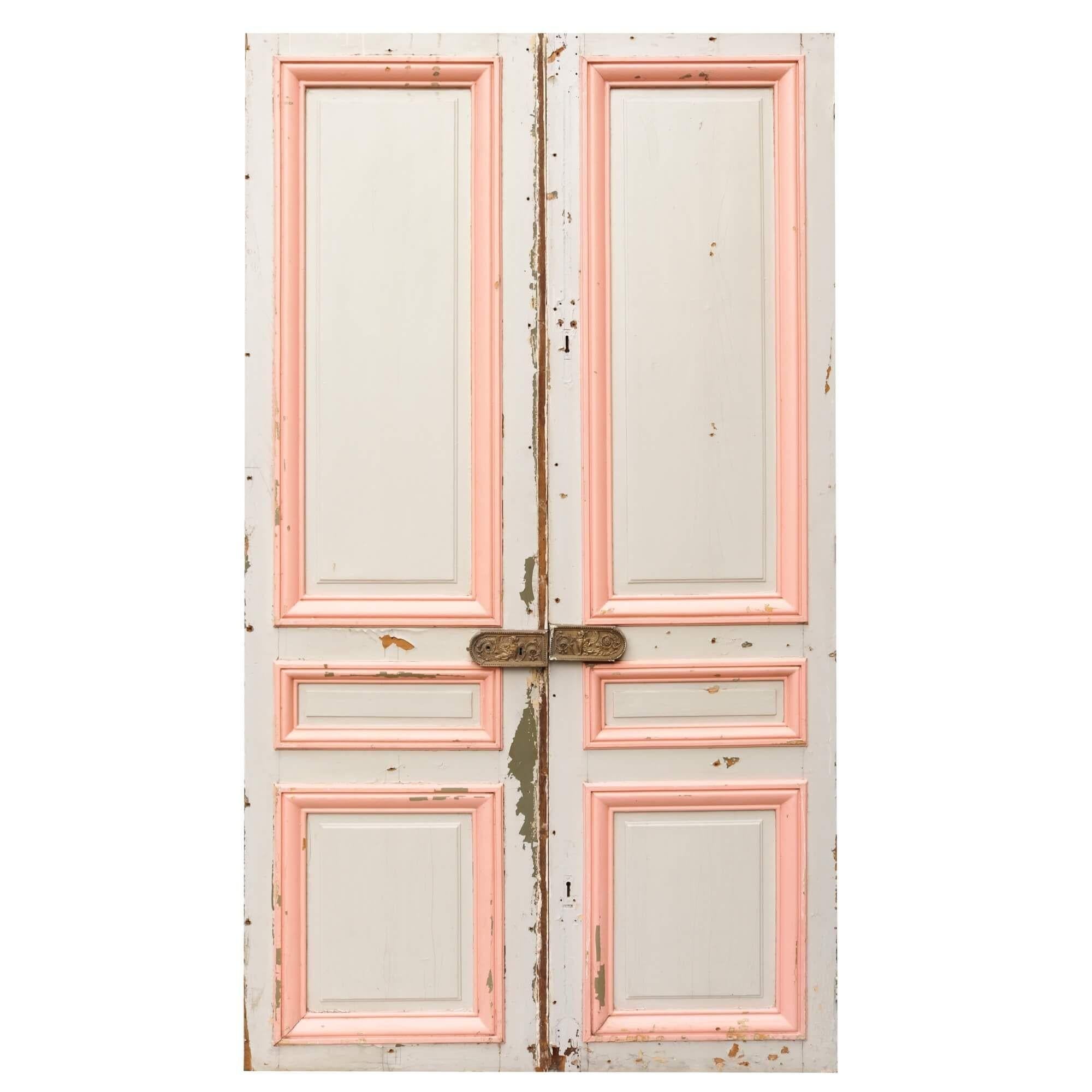 French Tall Set of Painted Louis XVI Style Room Dividing Doors For Sale