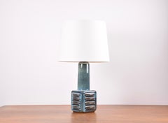 Tall Søholm Sculptural Table Lamp Blue Green Brown, Danish Modern 1960s