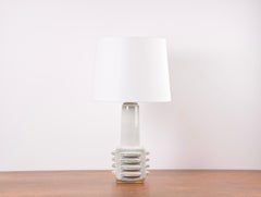 Tall Søholm Sculptural Table Lamp Pale Blue, Einar Johansen, Danish Modern 1960