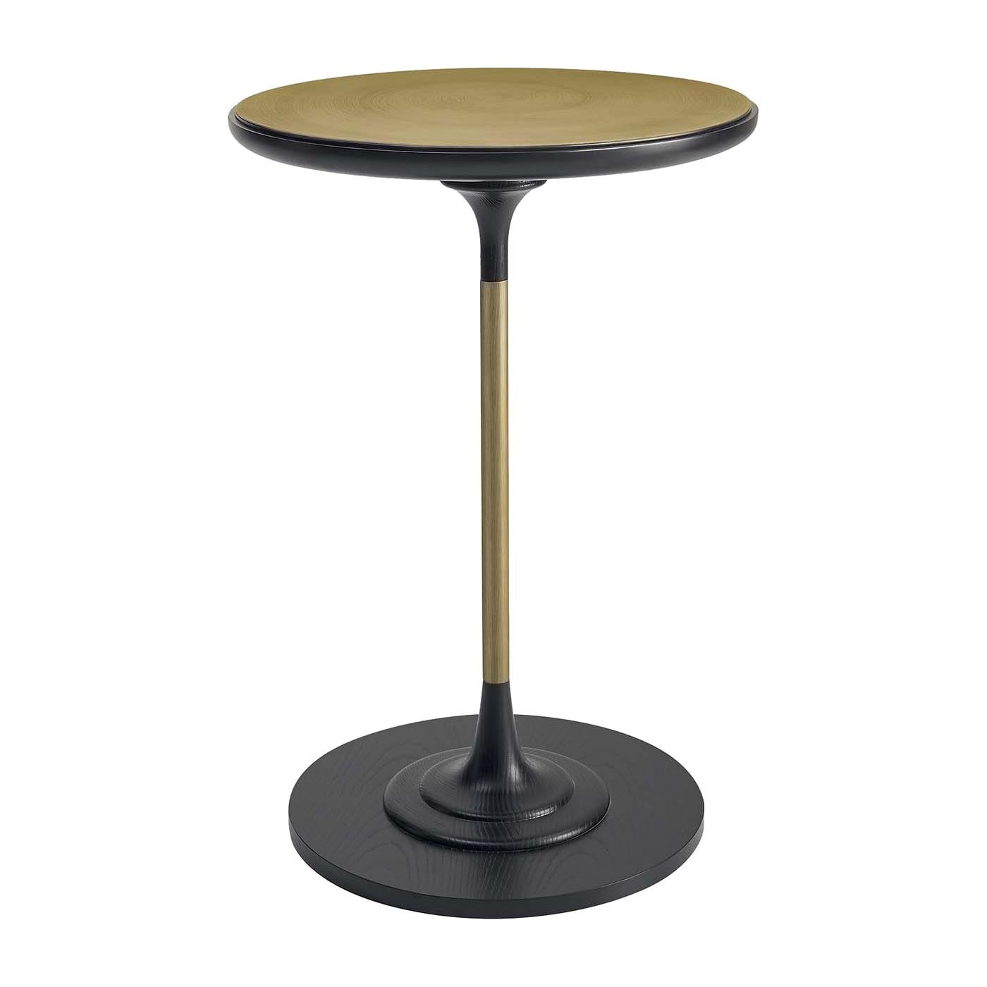 Tall Side Table with Brass Top