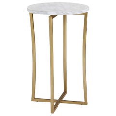 Tall Side Table with Calcatta Marble