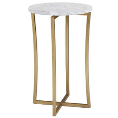 Tall Side Table with Calcatta Marble