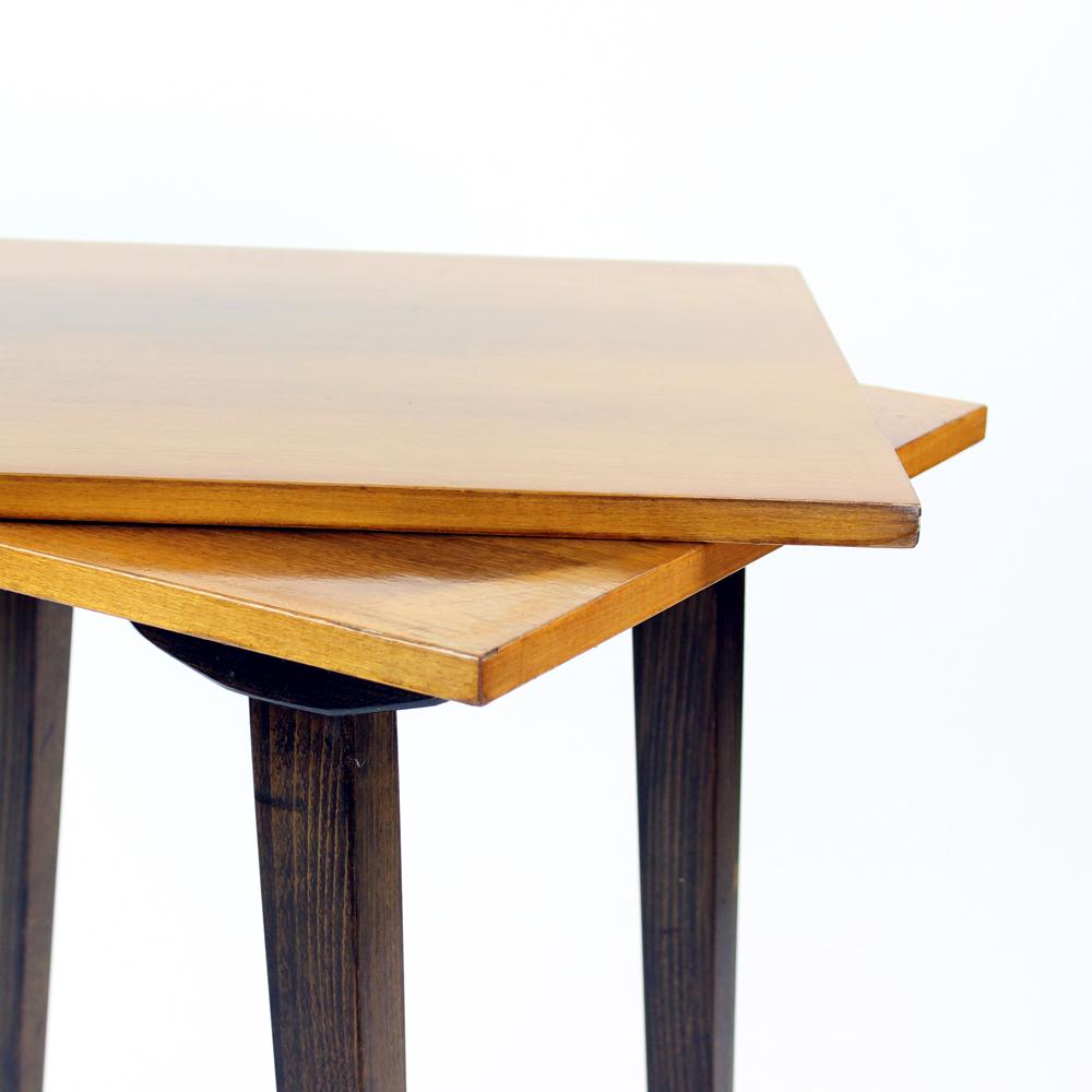 Tall Side Table With Turning Top Board, Czechoslovakia 1960s For Sale 5