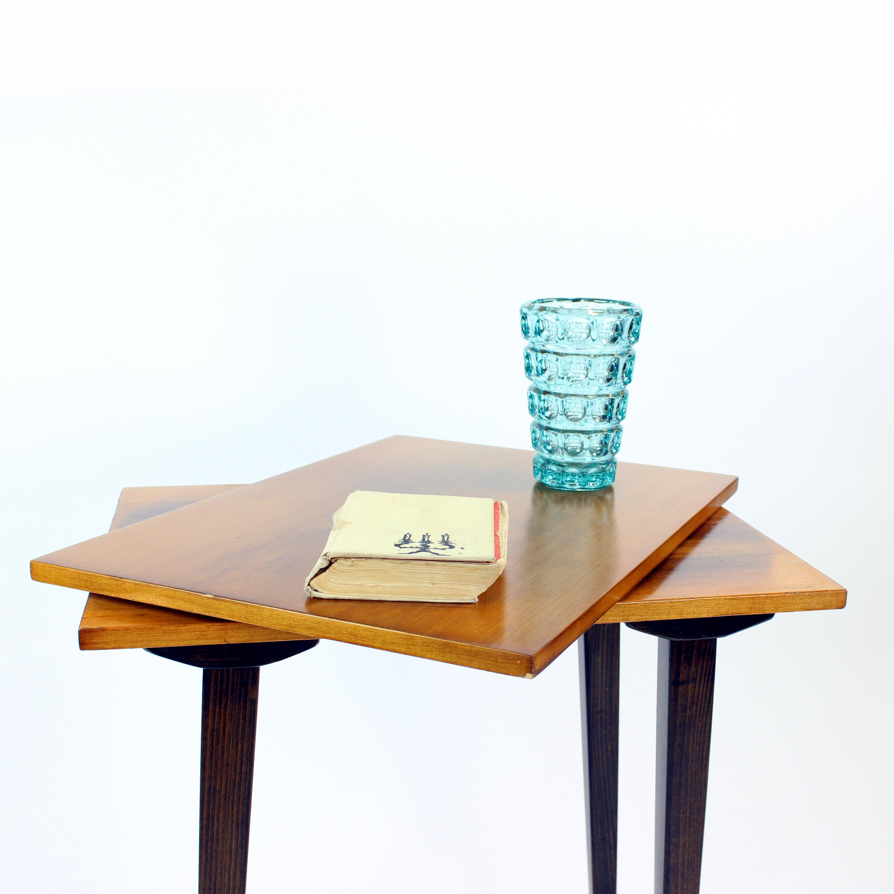 18th Century and Earlier Tall Side Table With Turning Top Board, Czechoslovakia 1960s For Sale