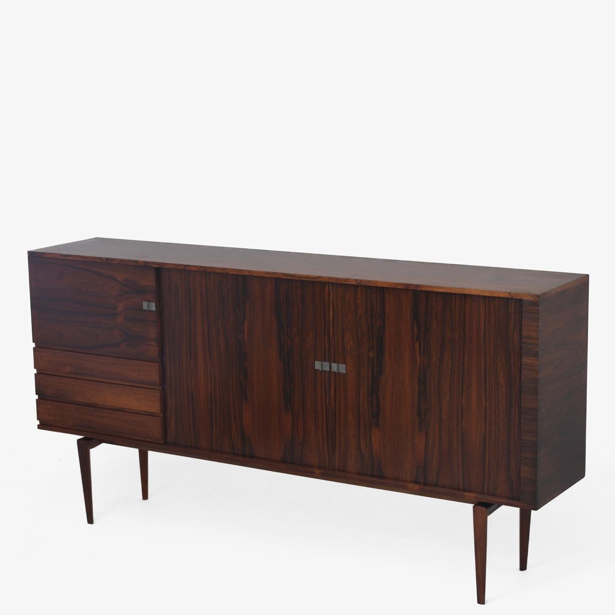 Rosewood Tall Sideboard by H. W Klein For Sale