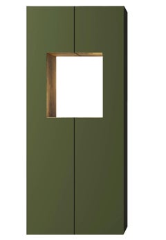 Tall sideboard - Freestanding storage cabinet Minotti Italia REBUS - Gold