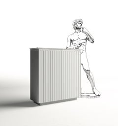 Tall sideboard Storage cabinet Minotti Italia Athena design Bellavista and Piccini
