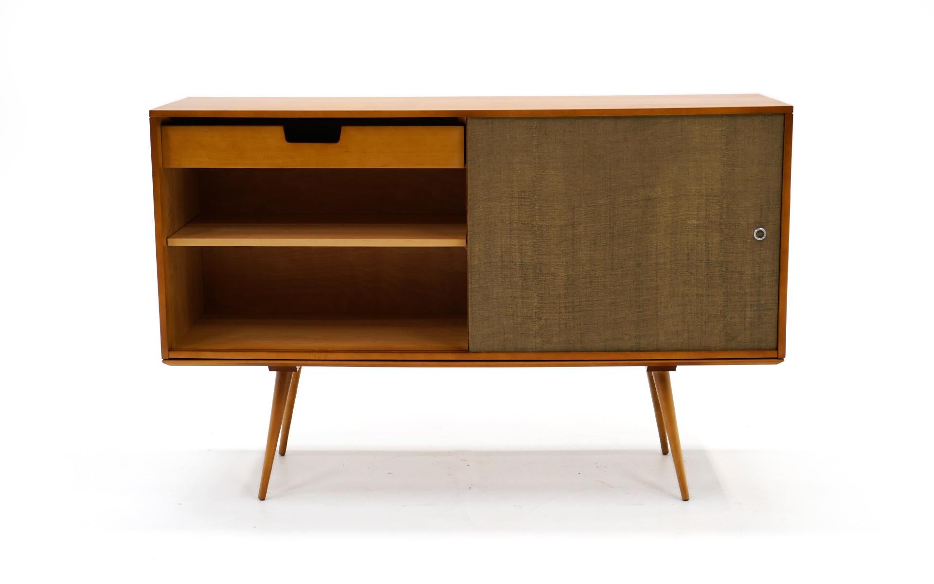 Mid-Century Modern Tall Sideboard Storage Cabinet on Platform Bench by Paul McCobb for Winchendon