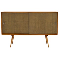 Tall Sideboard Storage Cabinet on Platform Bench by Paul McCobb for Winchendon