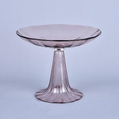 Tall Signed Roberto Cavalli Amethyst Murano Glass Tazza