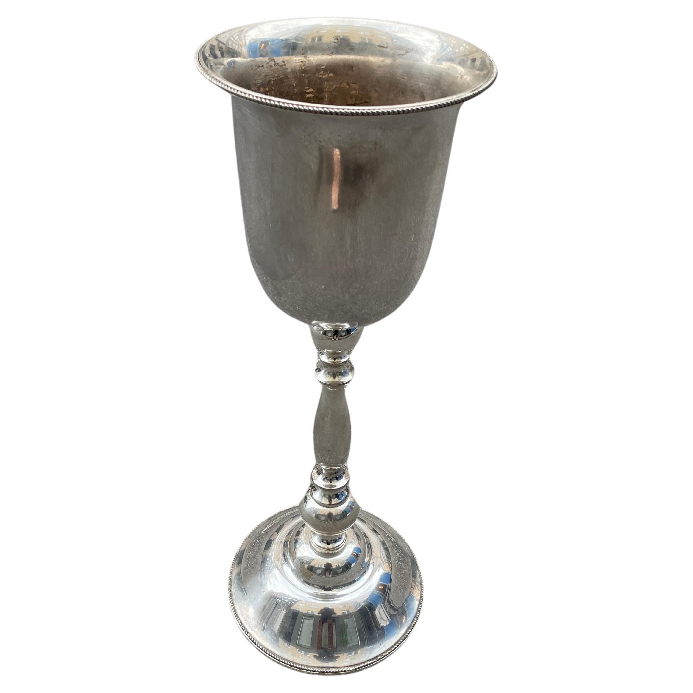 Tall Silver plated wine cooler from the 1940´s For Sale