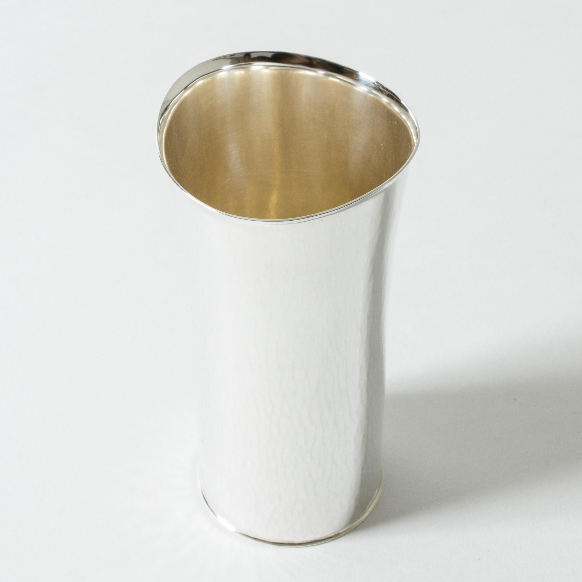 Scandinavo moderno Vaso alto in argento di Sigurd Persson, Svezia, 1982 in vendita