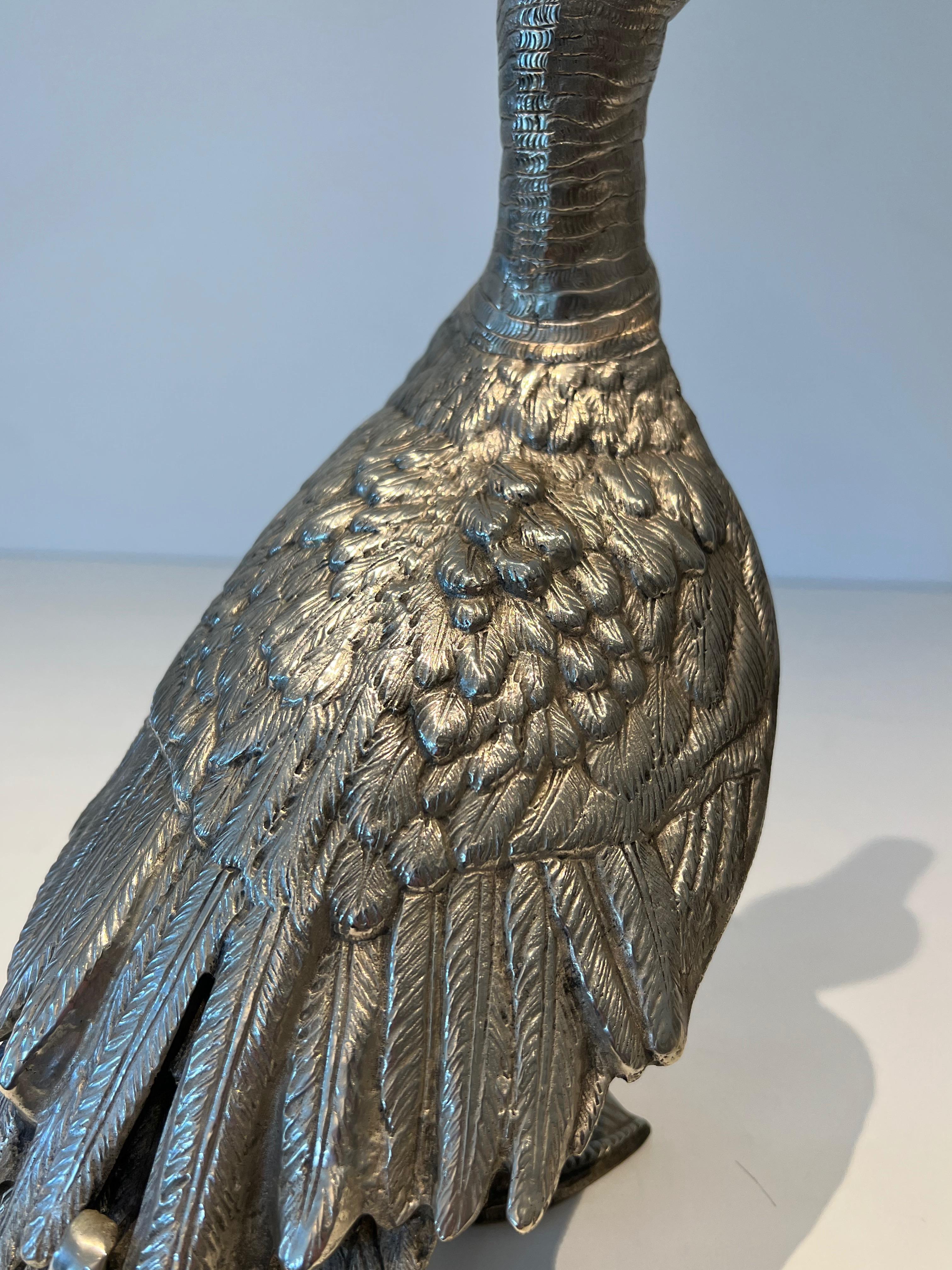 Anatra alta in bronzo argentato in vendita 7