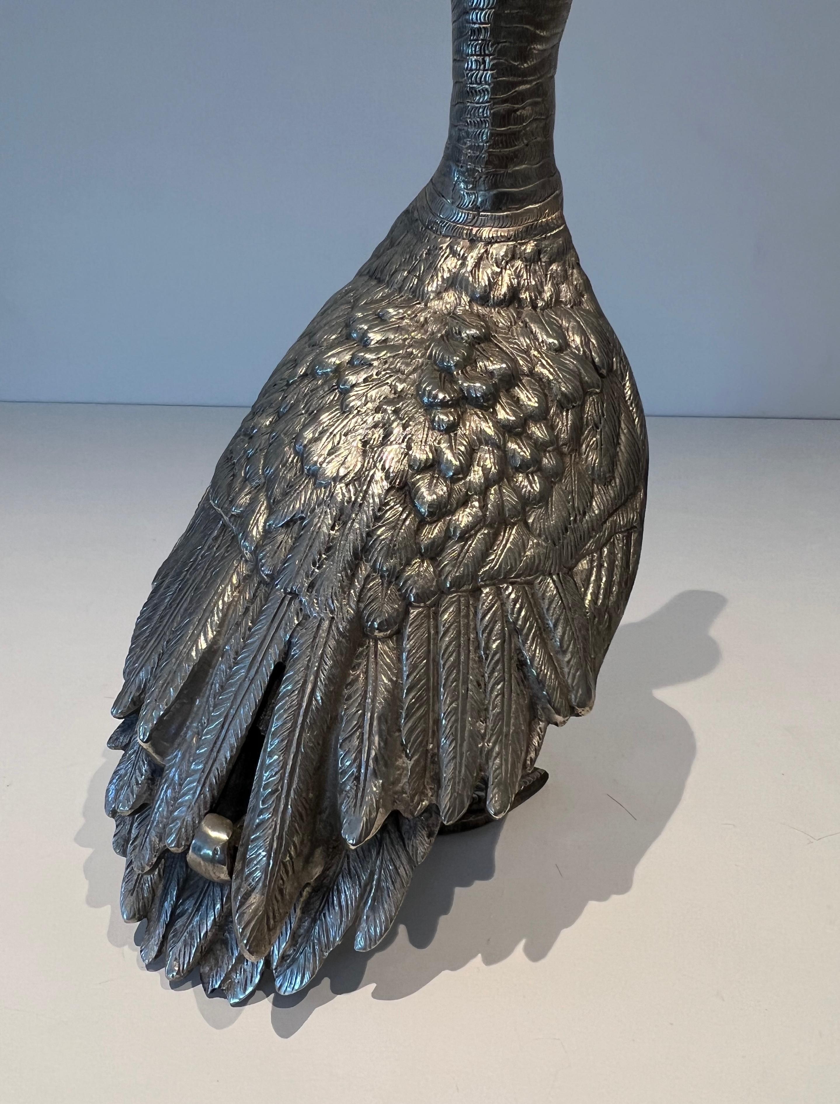 Argentato Anatra alta in bronzo argentato in vendita