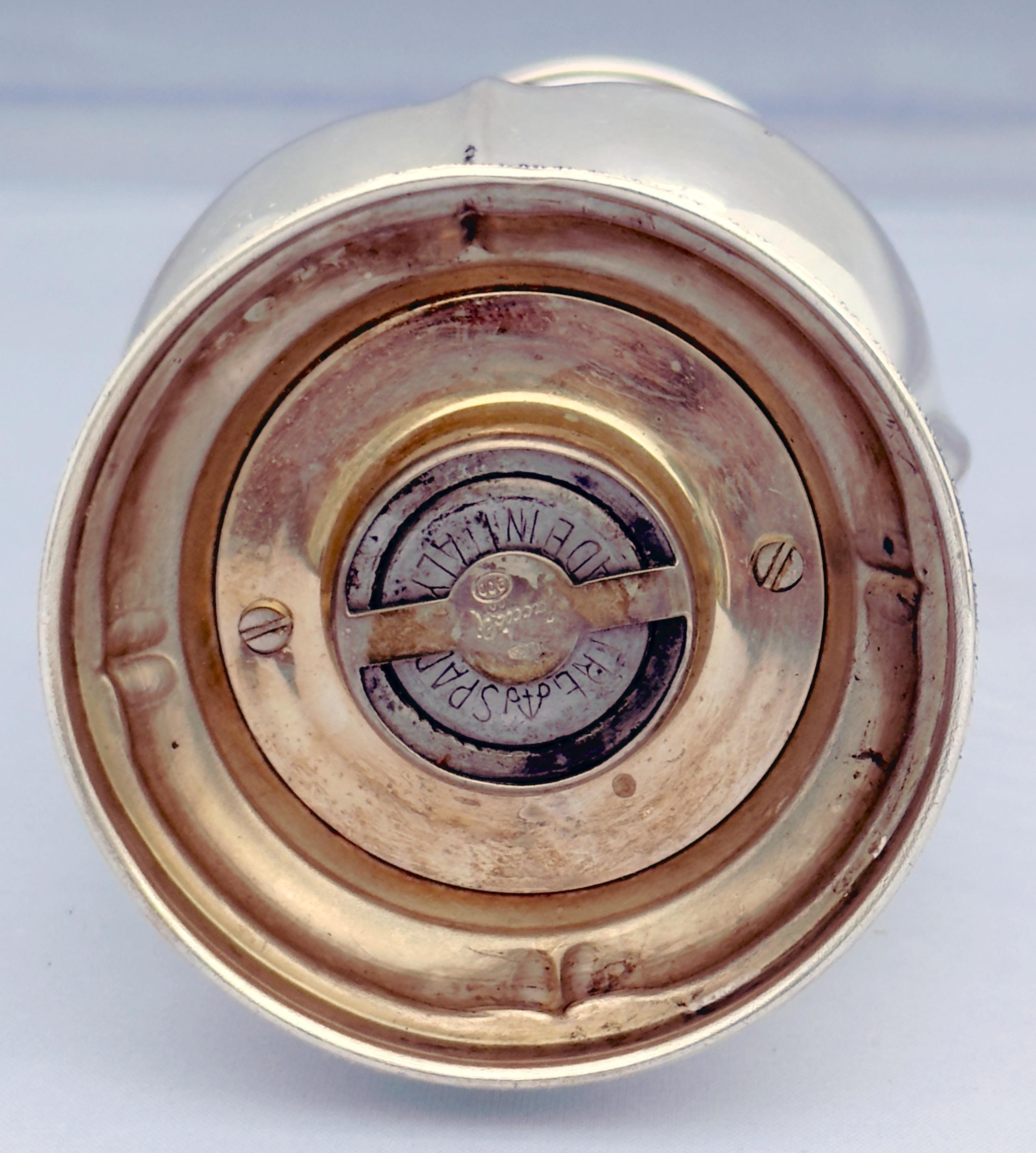 Calco Macinapepe alto e slanciato Italiano 800 Standard Argento 1950s in vendita
