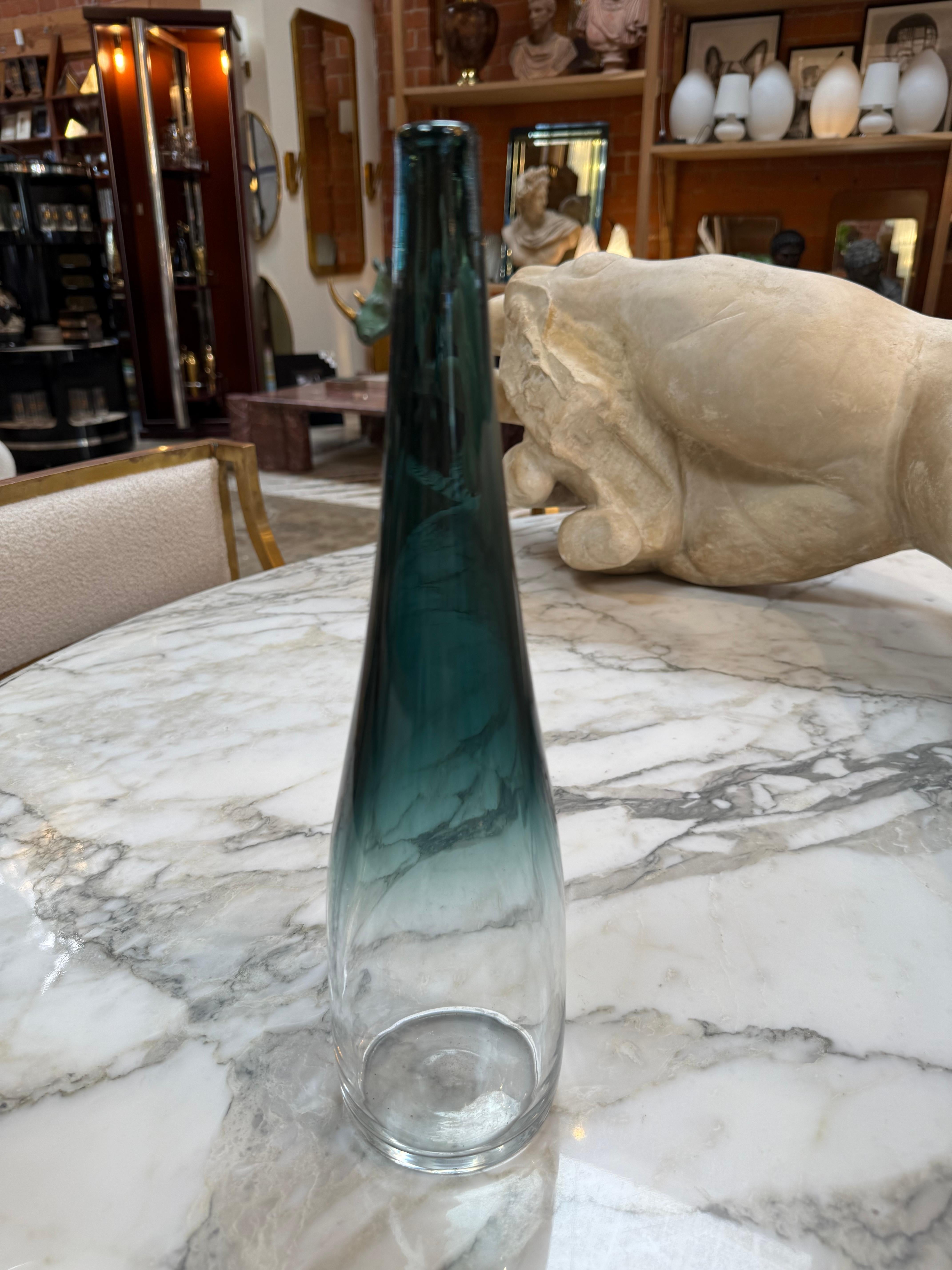 Moderne Grand vase en verre Murano fumé en vente