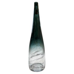 Vaso alto in vetro di Murano fumé