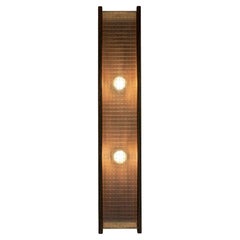 Tall Solid Tzalam Wood & Brass Wall Light Sconce 'Arbotante Alta'
