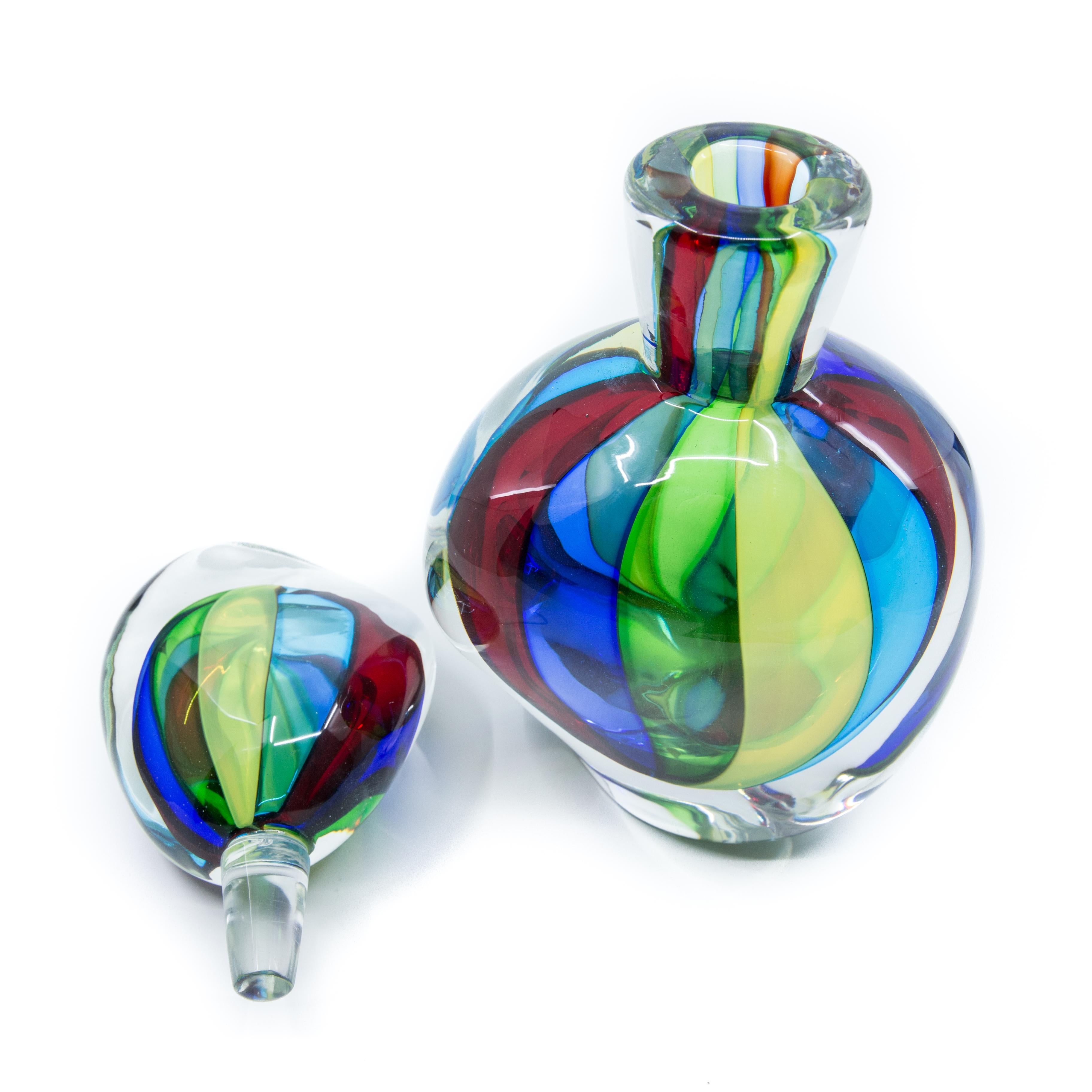 20th Century Tall Sommerso Murano Glass Decanter