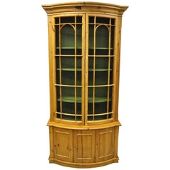 Tall Spanish Gothic Renaissance Wire Front Door Bookcase Hutch Cabinet