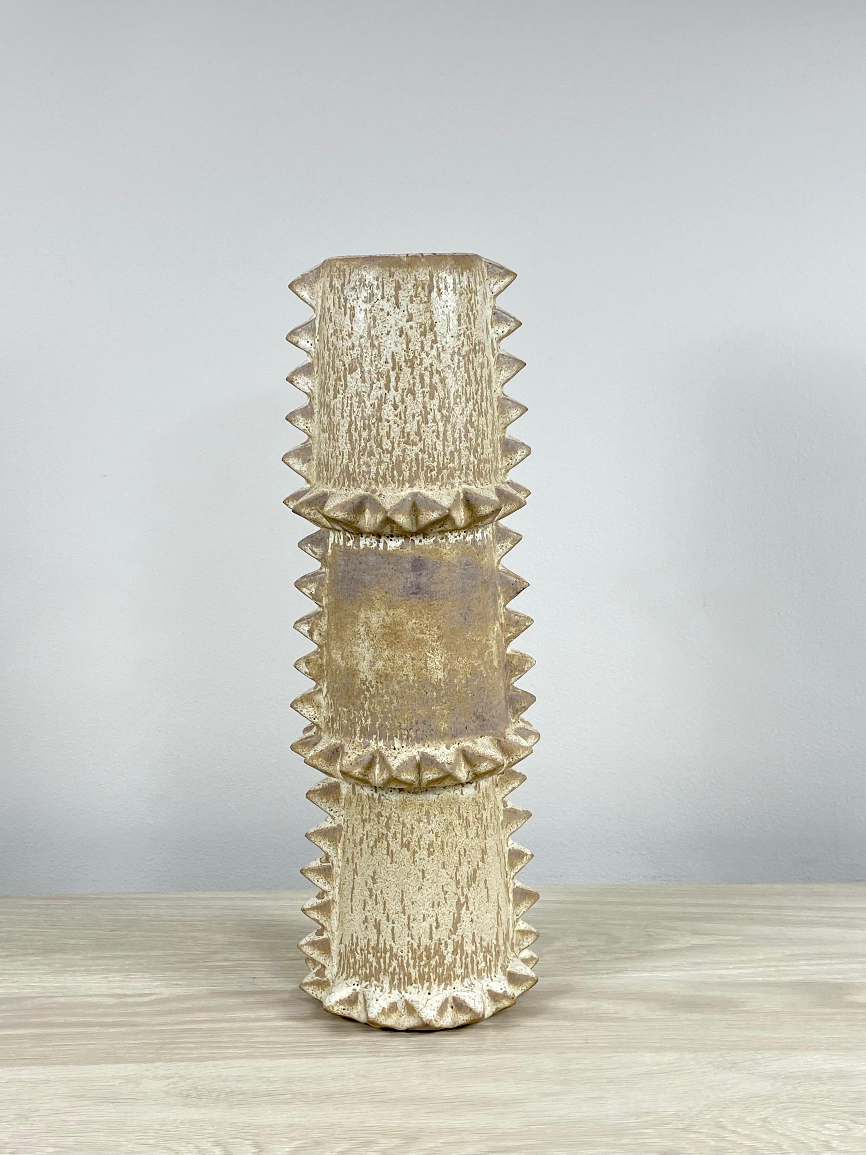 Tall Spiky Ceramic Vase By LGS Studio For Sale 1