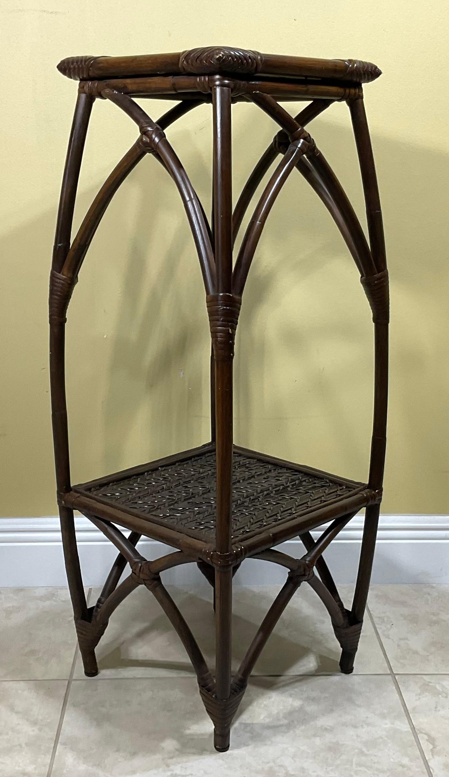 Tall Square Bamboo Stand 6