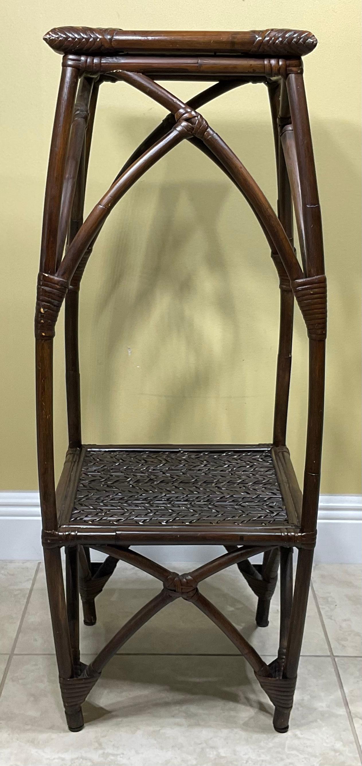 Asian Tall Square Bamboo Stand