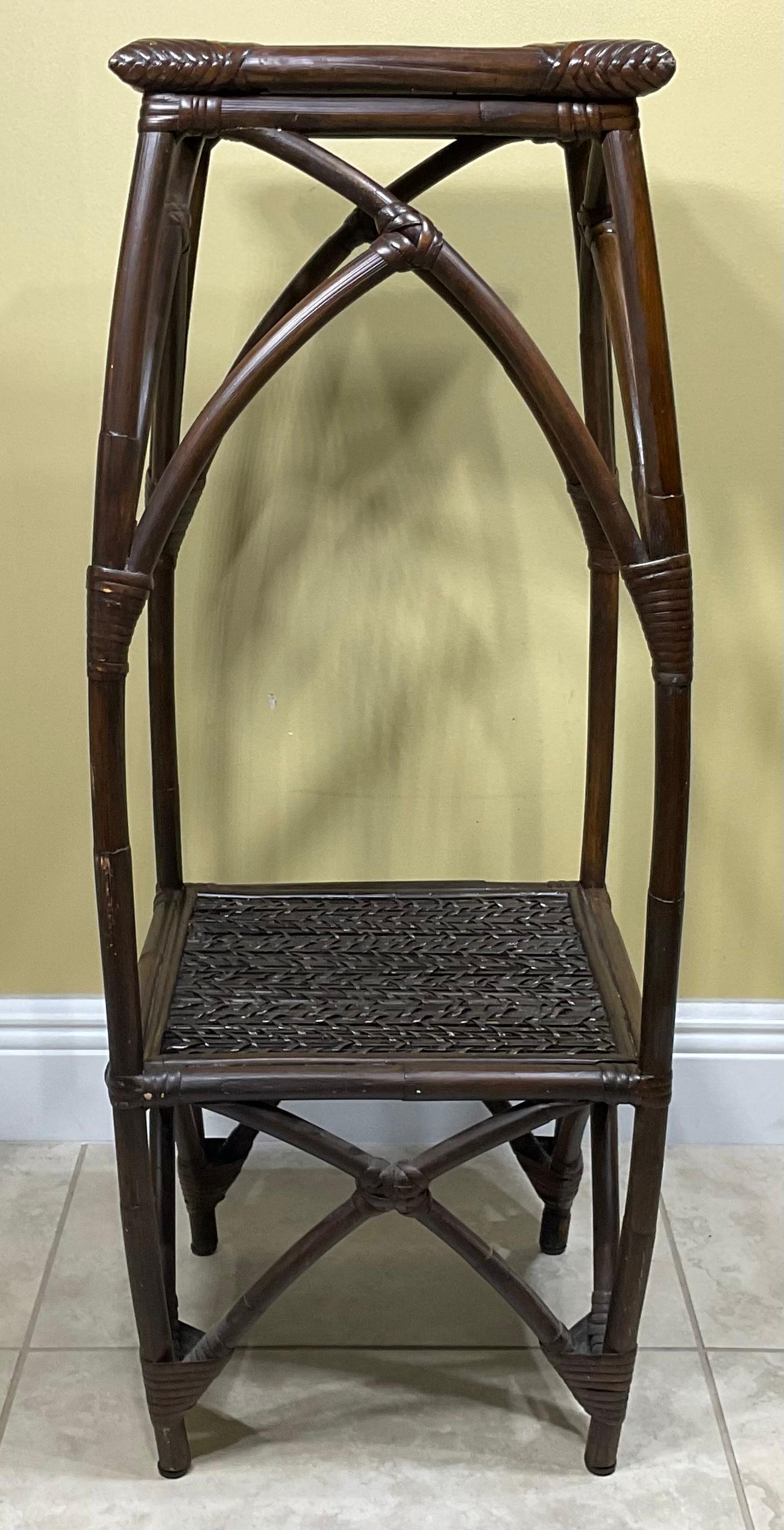Tall Square Bamboo Stand 1