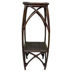 Vintage Tall Square Bamboo Stand 