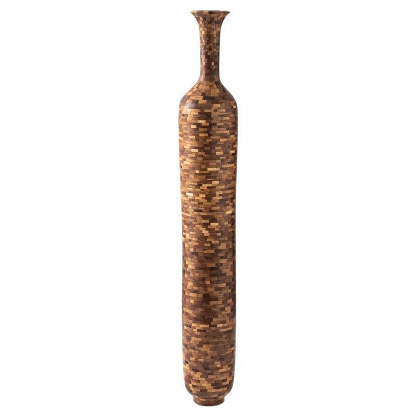 Tall STACKED Bottle Shaped Walnut Vessel, by Richard Haining, Available Now