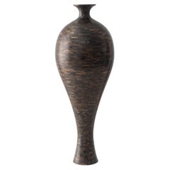Tall STACKED Urn-shaped Vessel, Oxidized Oak, by Richard Haining, AVAILABLE